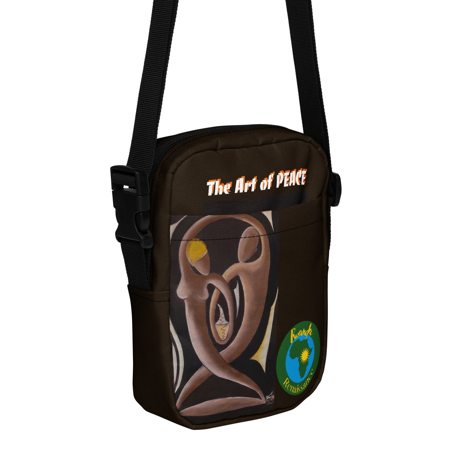 RwandaRenaissance Crossbody Bag - Love and Connection - Intertwined Figures From an original oil painting by Diodey. Exclusive to RwandaRenaissance