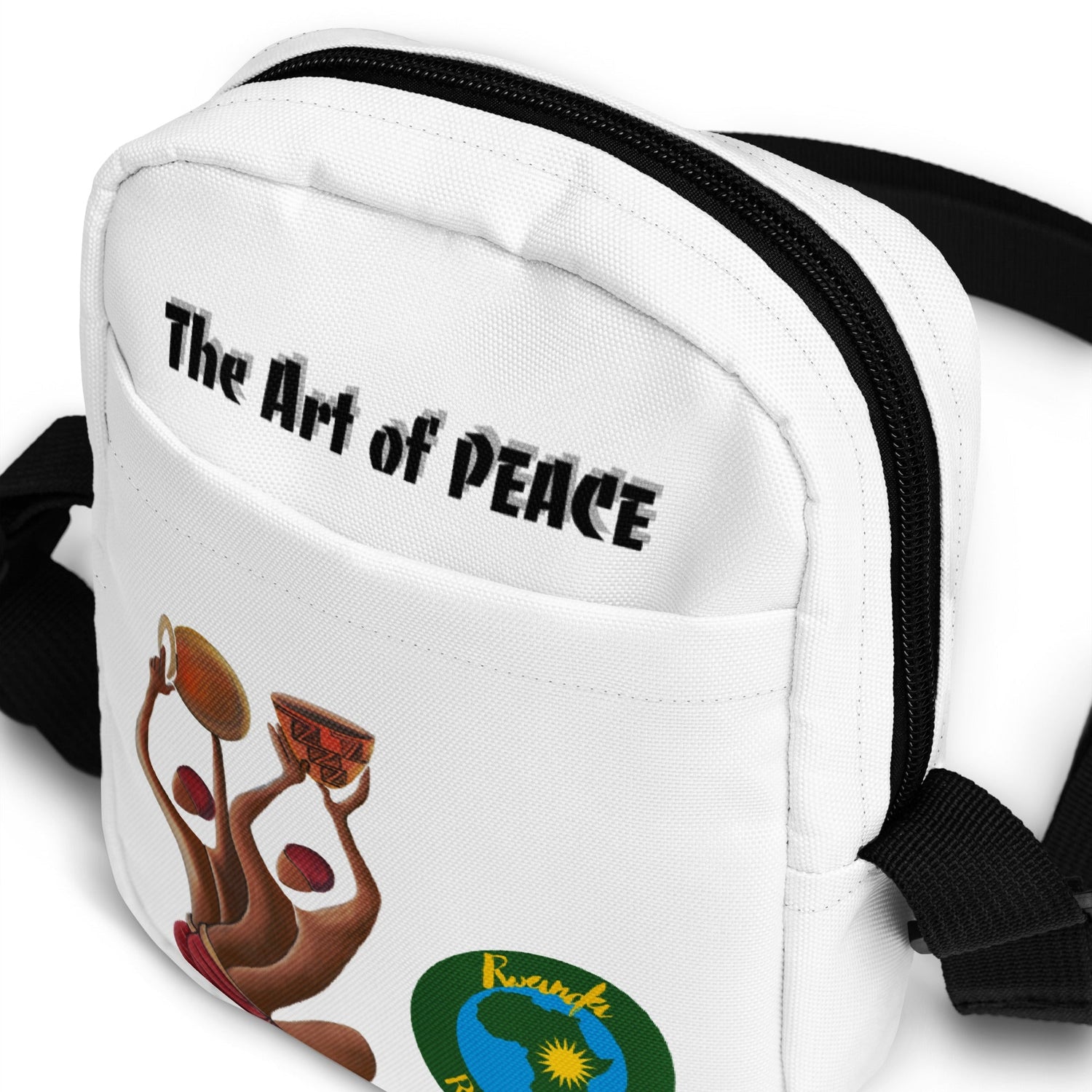 RwandaRenaissance Crossbody Bag - Unity and Peace - Pot Makers From an original oil painting by Diodey. Exclusive to RwandaRenaissance