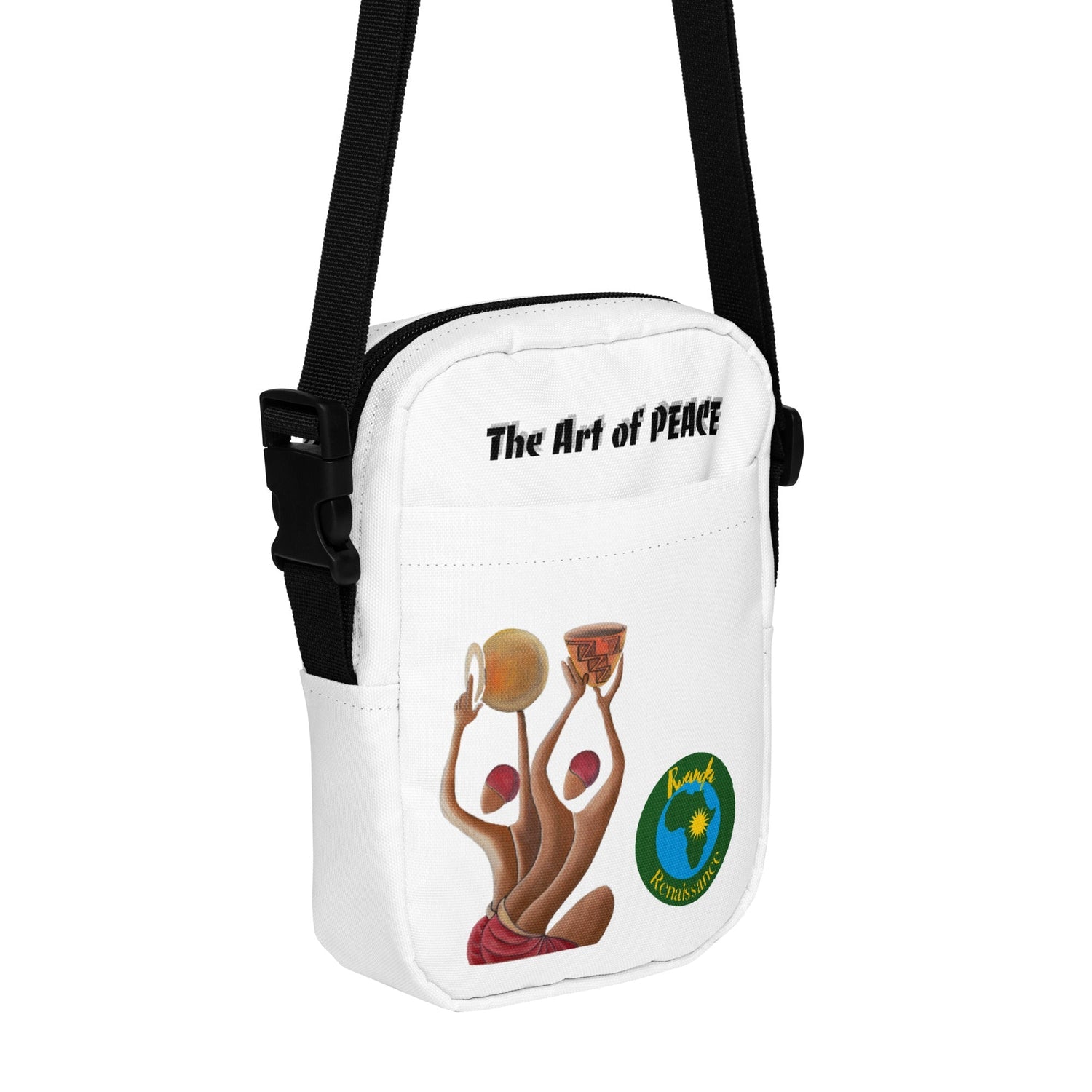 RwandaRenaissance Crossbody Bag - Unity and Peace - Pot Makers From an original oil painting by Diodey. Exclusive to RwandaRenaissance