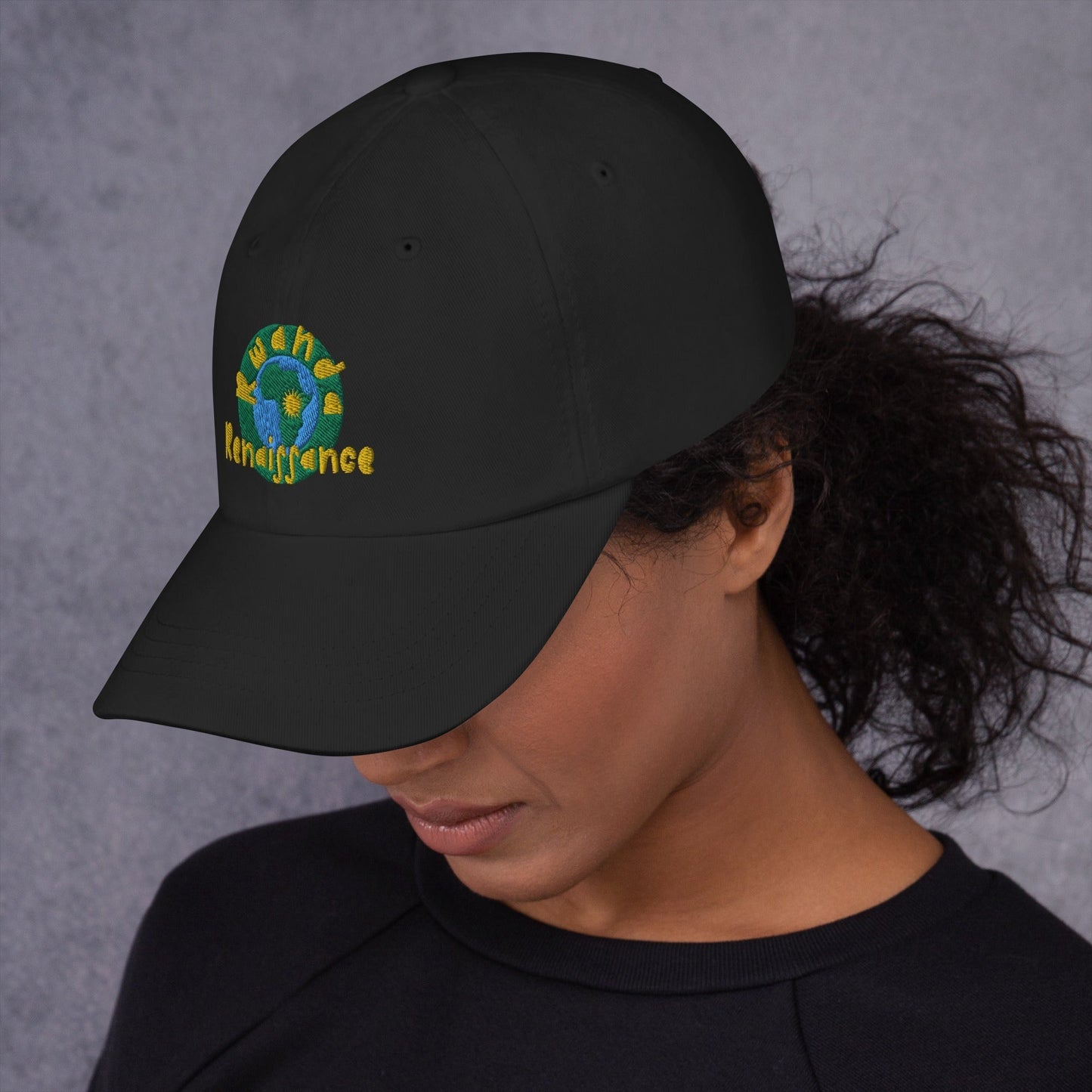 RwandaRenaissance Embroidered Logo Baseball Cap - Multiple Colors in Black by Rwanda Renaissance