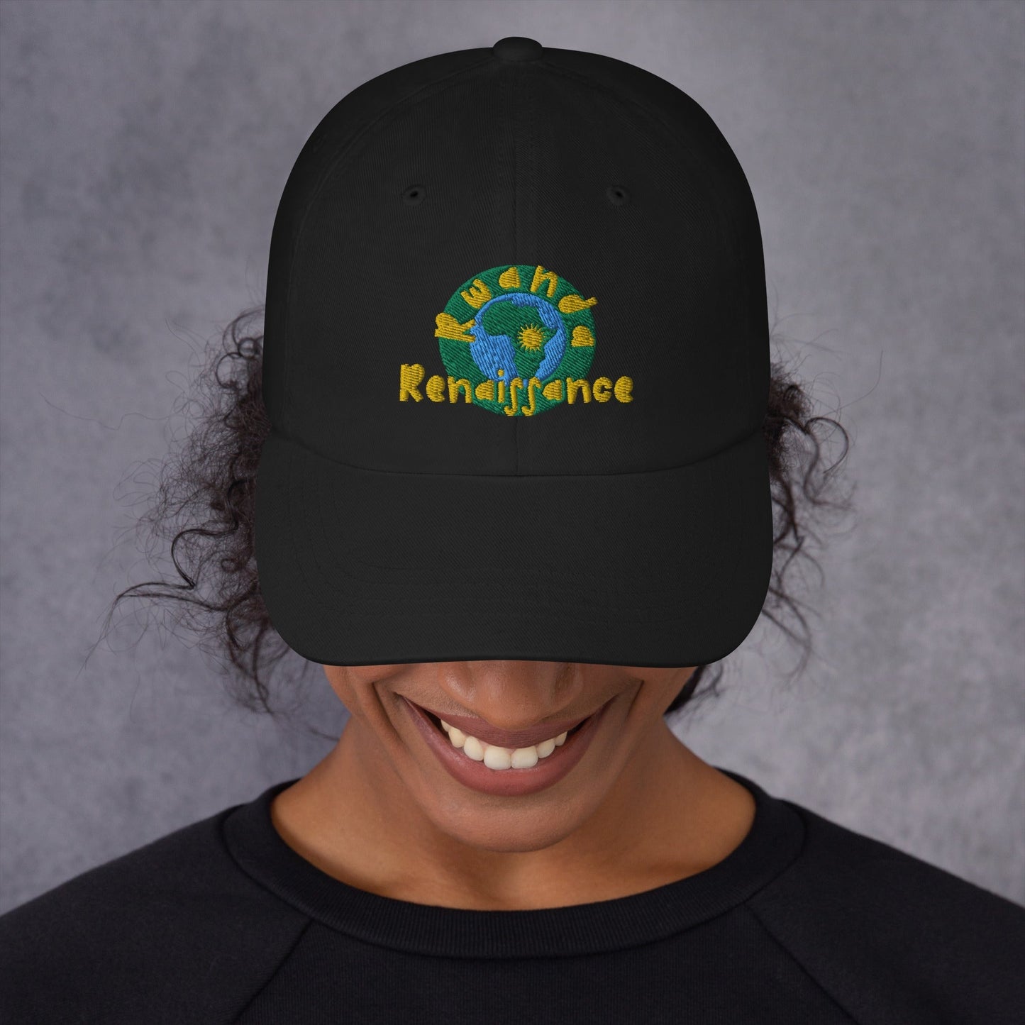 RwandaRenaissance Embroidered Logo Baseball Cap - Multiple Colors in Black by Rwanda Renaissance