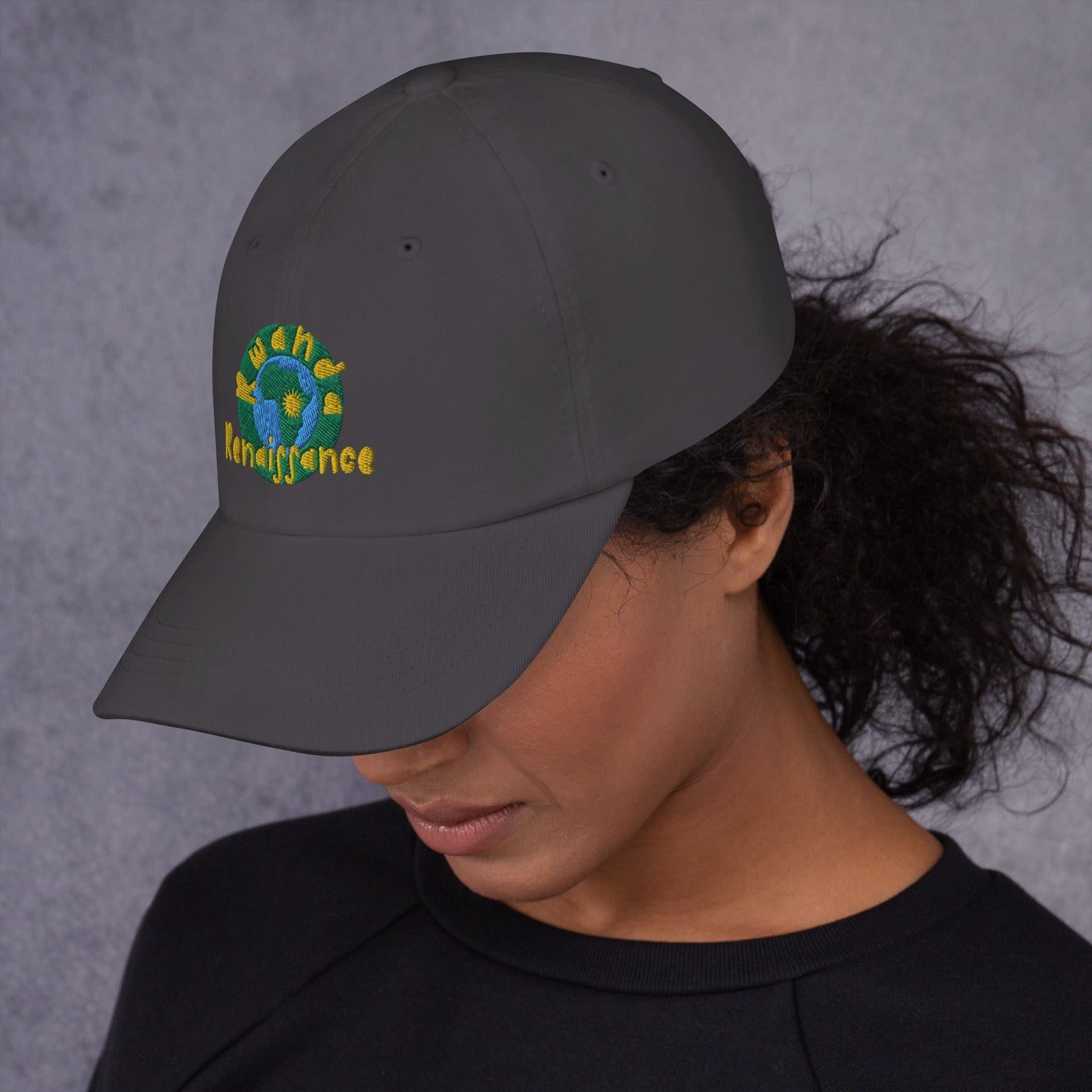 RwandaRenaissance Embroidered Logo Baseball Cap - Multiple Colors in Dark Grey by Rwanda Renaissance