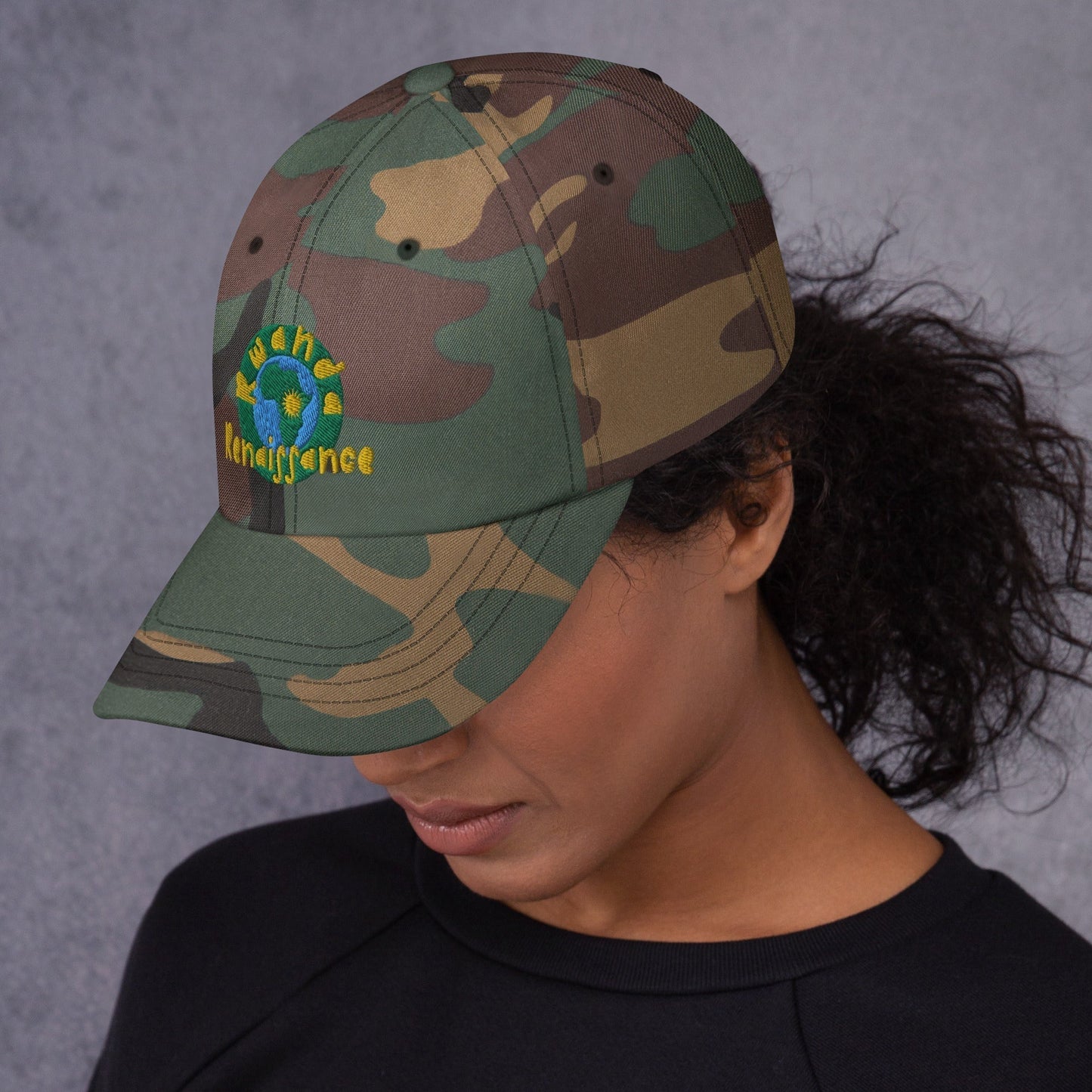 RwandaRenaissance Embroidered Logo Baseball Cap - Multiple Colors in Green Camo by Rwanda Renaissance