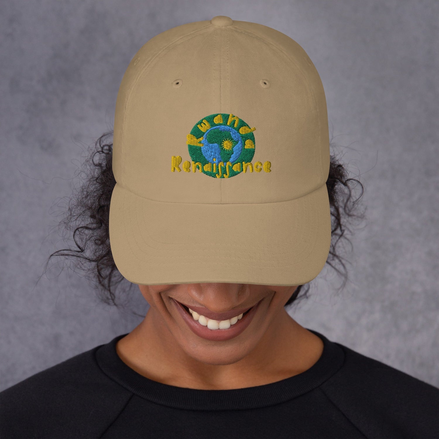 RwandaRenaissance Embroidered Logo Baseball Cap - Multiple Colors in Khaki by Rwanda Renaissance