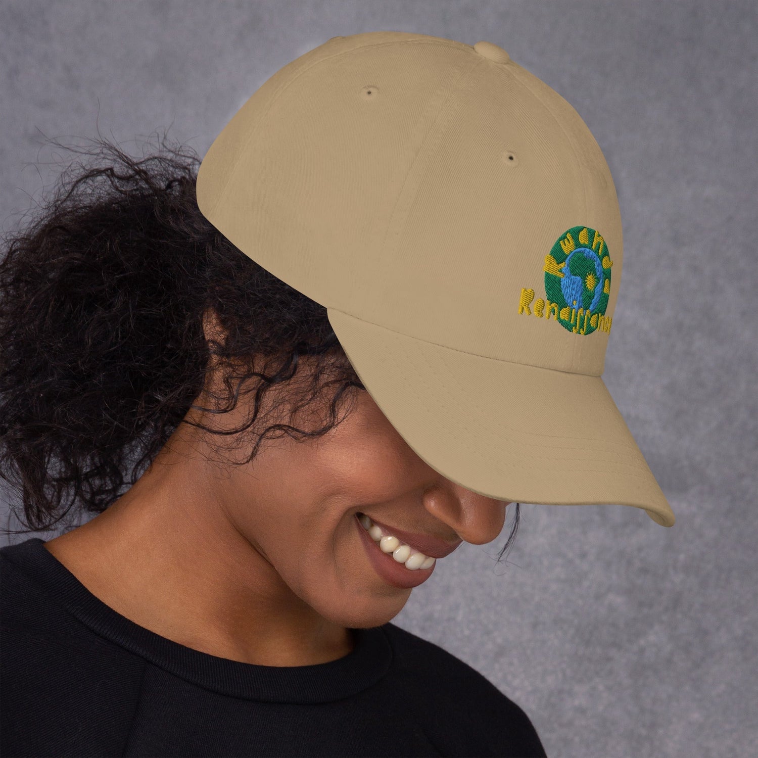 RwandaRenaissance Embroidered Logo Baseball Cap - Multiple Colors in Khaki by Rwanda Renaissance