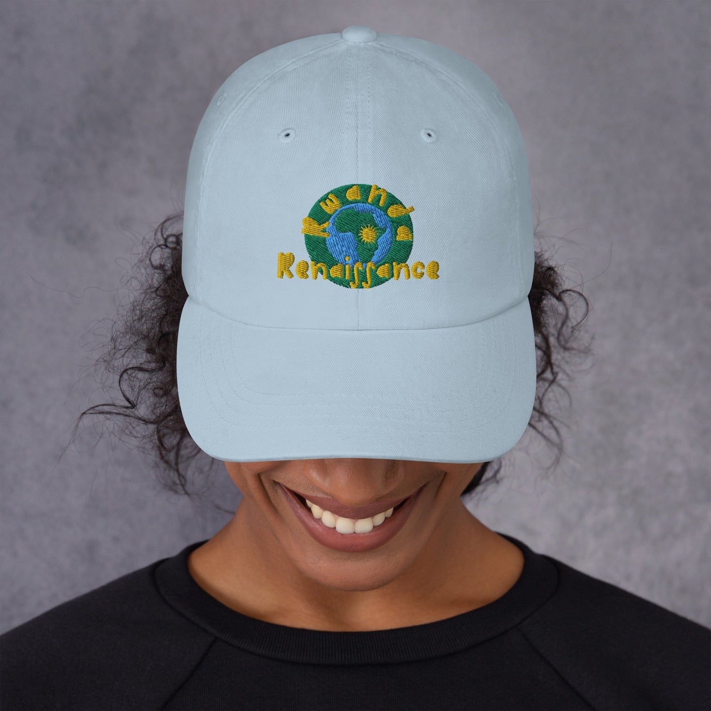 RwandaRenaissance Embroidered Logo Baseball Cap - Multiple Colors in Light Blue by Rwanda Renaissance