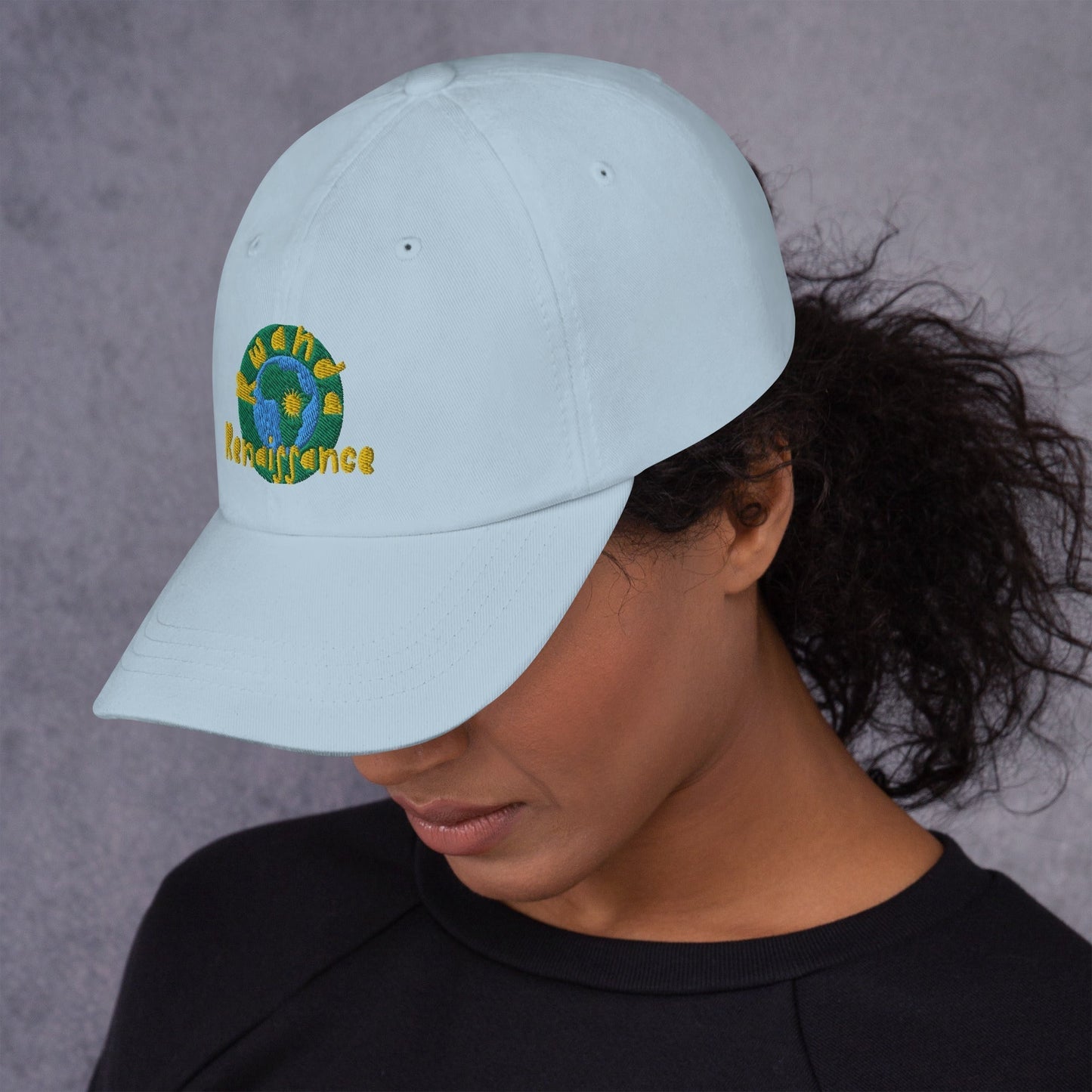 RwandaRenaissance Embroidered Logo Baseball Cap - Multiple Colors in Light Blue by Rwanda Renaissance