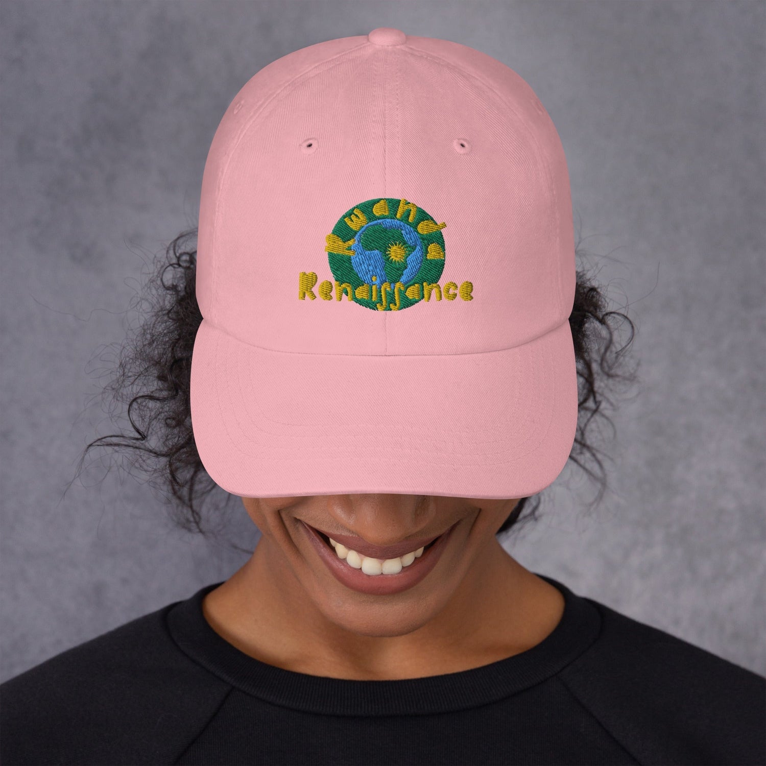 RwandaRenaissance Embroidered Logo Baseball Cap - Multiple Colors in Pink by Rwanda Renaissance