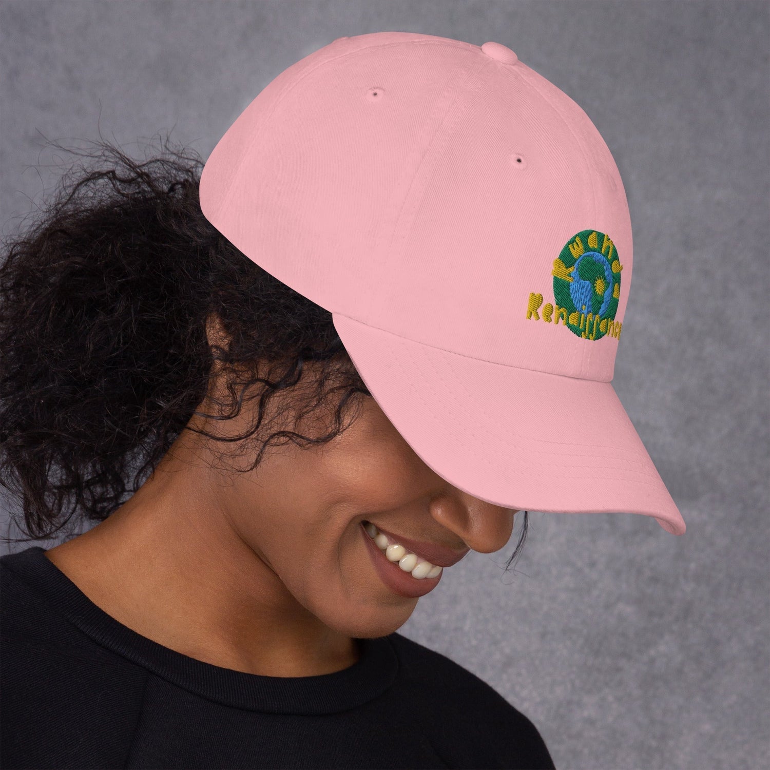 RwandaRenaissance Embroidered Logo Baseball Cap - Multiple Colors in Pink by Rwanda Renaissance