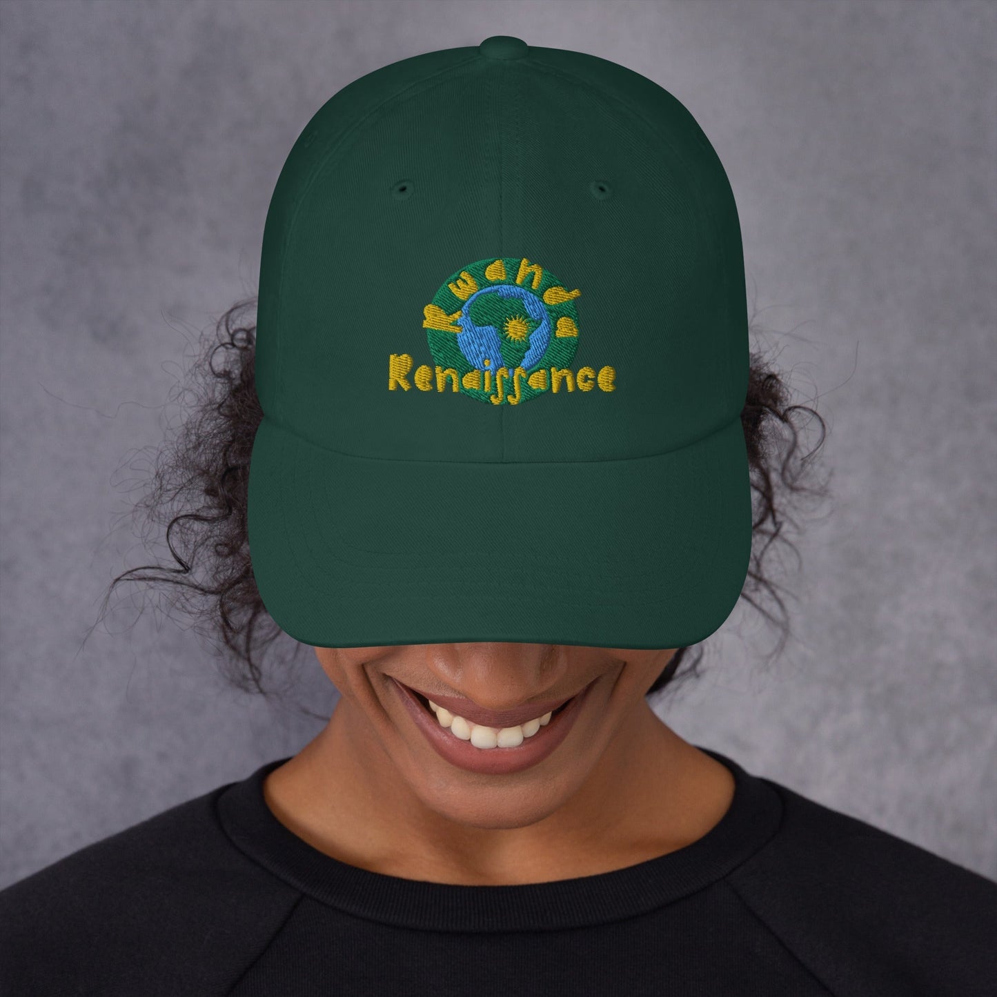 RwandaRenaissance Embroidered Logo Baseball Cap - Multiple Colors in Spruce by Rwanda Renaissance