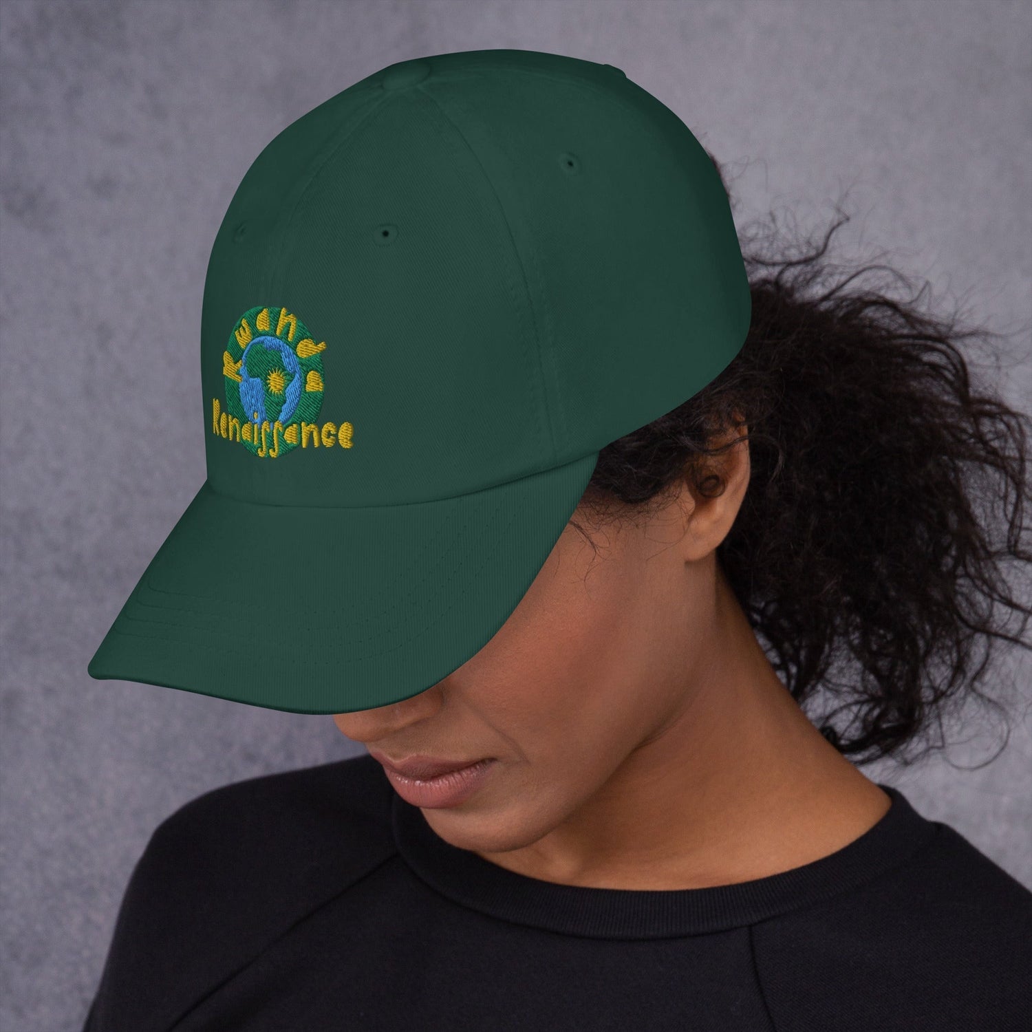 RwandaRenaissance Embroidered Logo Baseball Cap - Multiple Colors in Spruce by Rwanda Renaissance