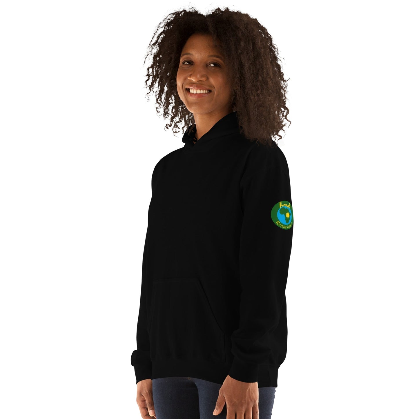 RwandaRenaissance Hoodie - Unity and Peace - Pot Makers | Back Artwork in Black