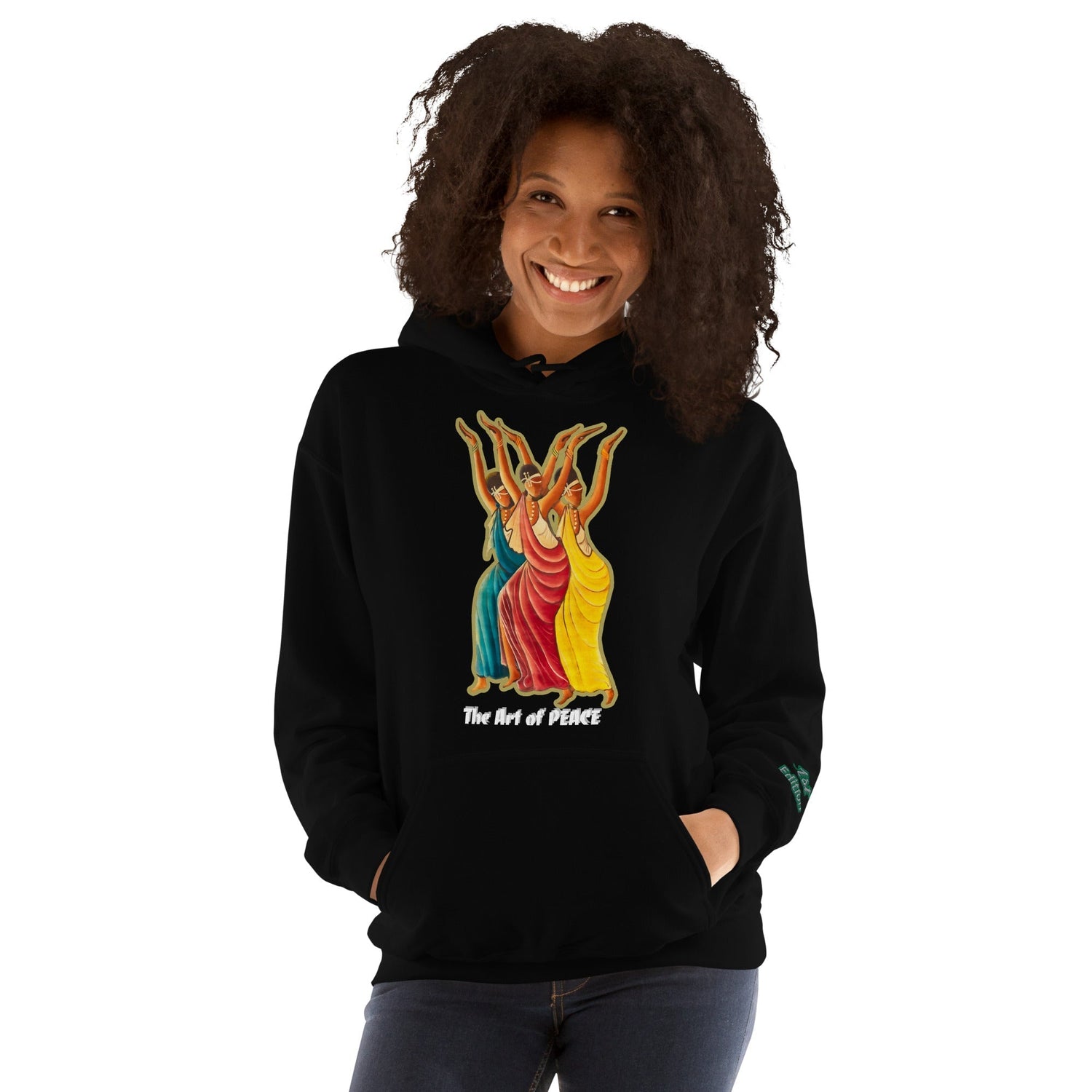 RwandaRenaissance Limited First Edition Hoodie | Amaraba Dance | Embroidered Sleeve & Neckline Logo in Black