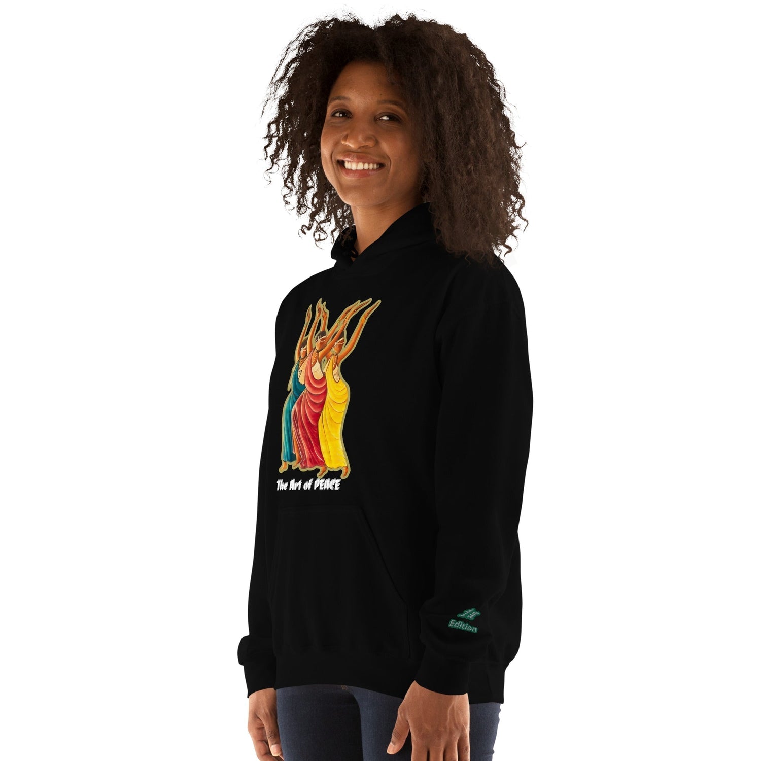 RwandaRenaissance Limited First Edition Hoodie | Amaraba Dance | Embroidered Sleeve & Neckline Logo in Black