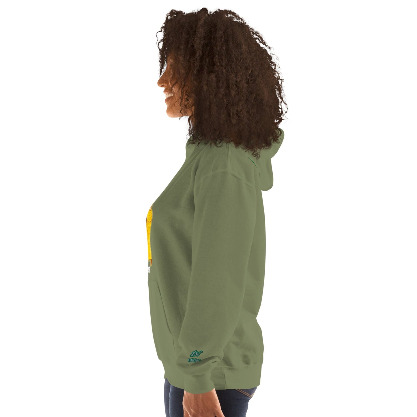 RwandaRenaissance Limited First Edition Hoodie | Amaraba Dance | Embroidered Sleeve & Neckline Logo in Military Green