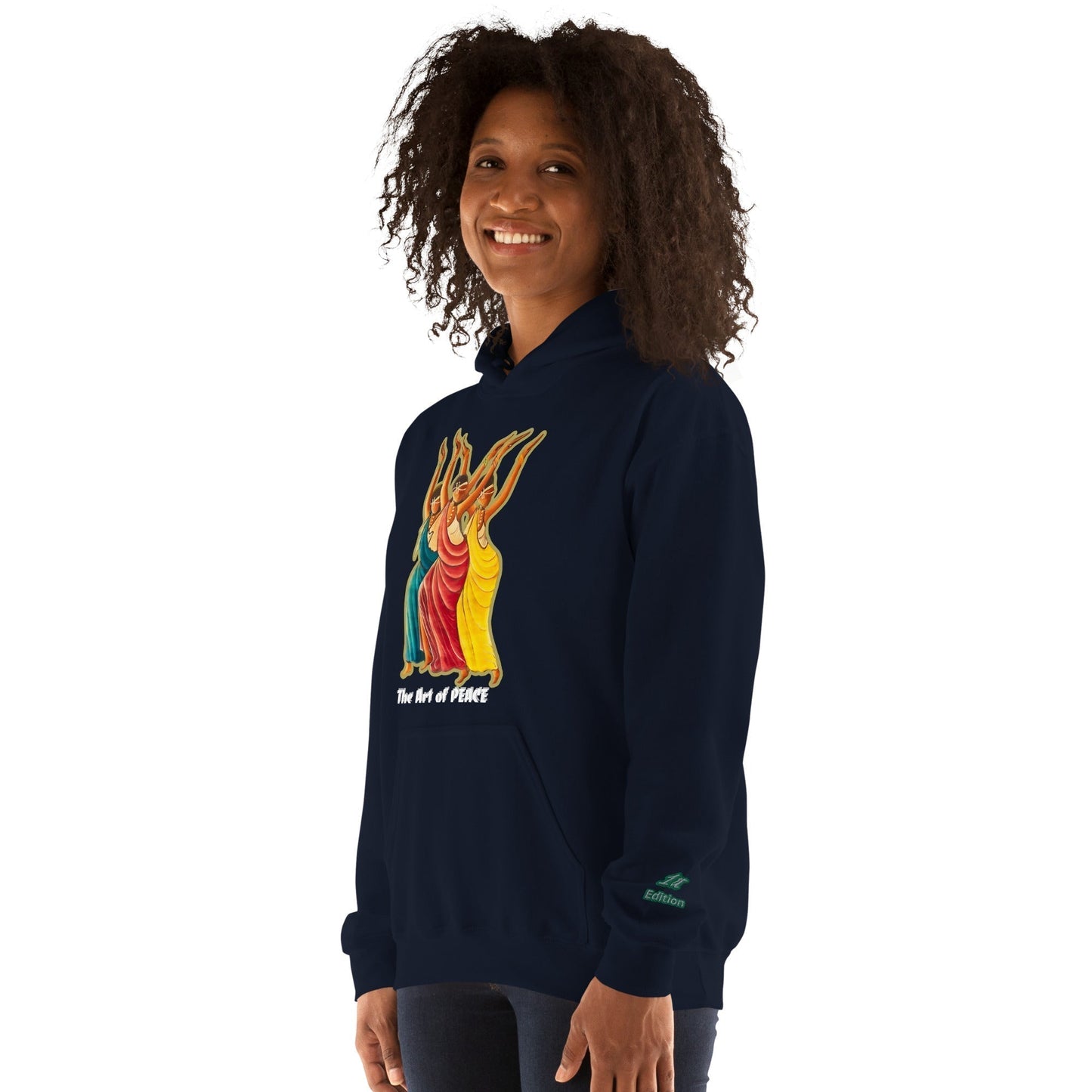 RwandaRenaissance Limited First Edition Hoodie | Amaraba Dance | Embroidered Sleeve & Neckline Logo in Navy