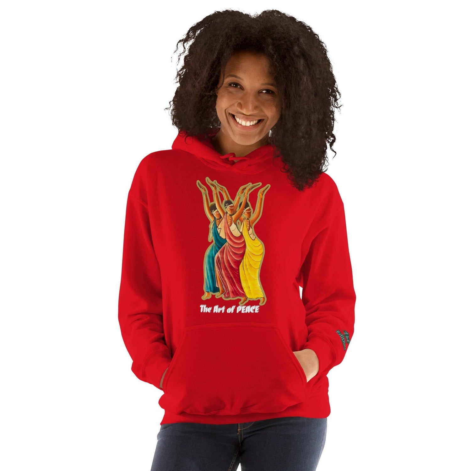 RwandaRenaissance Limited First Edition Hoodie | Amaraba Dance | Embroidered Sleeve & Neckline Logo in Red