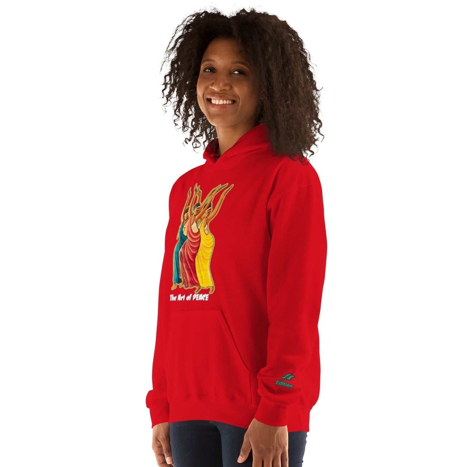 RwandaRenaissance Limited First Edition Hoodie | Amaraba Dance | Embroidered Sleeve & Neckline Logo in Red