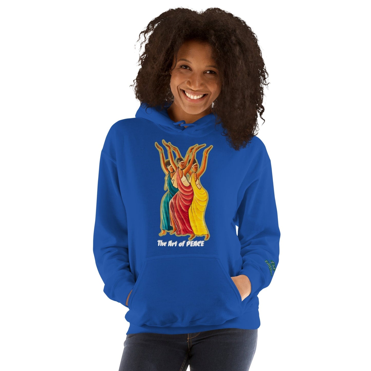 RwandaRenaissance Limited First Edition Hoodie | Amaraba Dance | Embroidered Sleeve & Neckline Logo in Royal