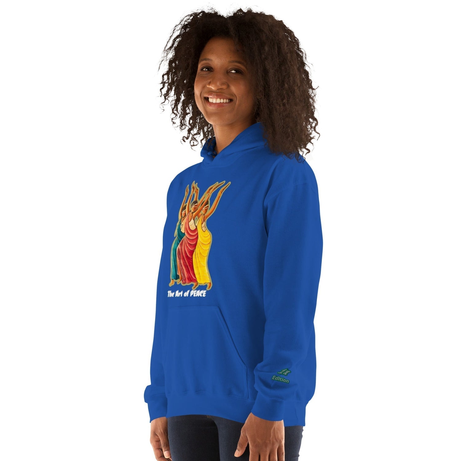 RwandaRenaissance Limited First Edition Hoodie | Amaraba Dance | Embroidered Sleeve & Neckline Logo in Royal