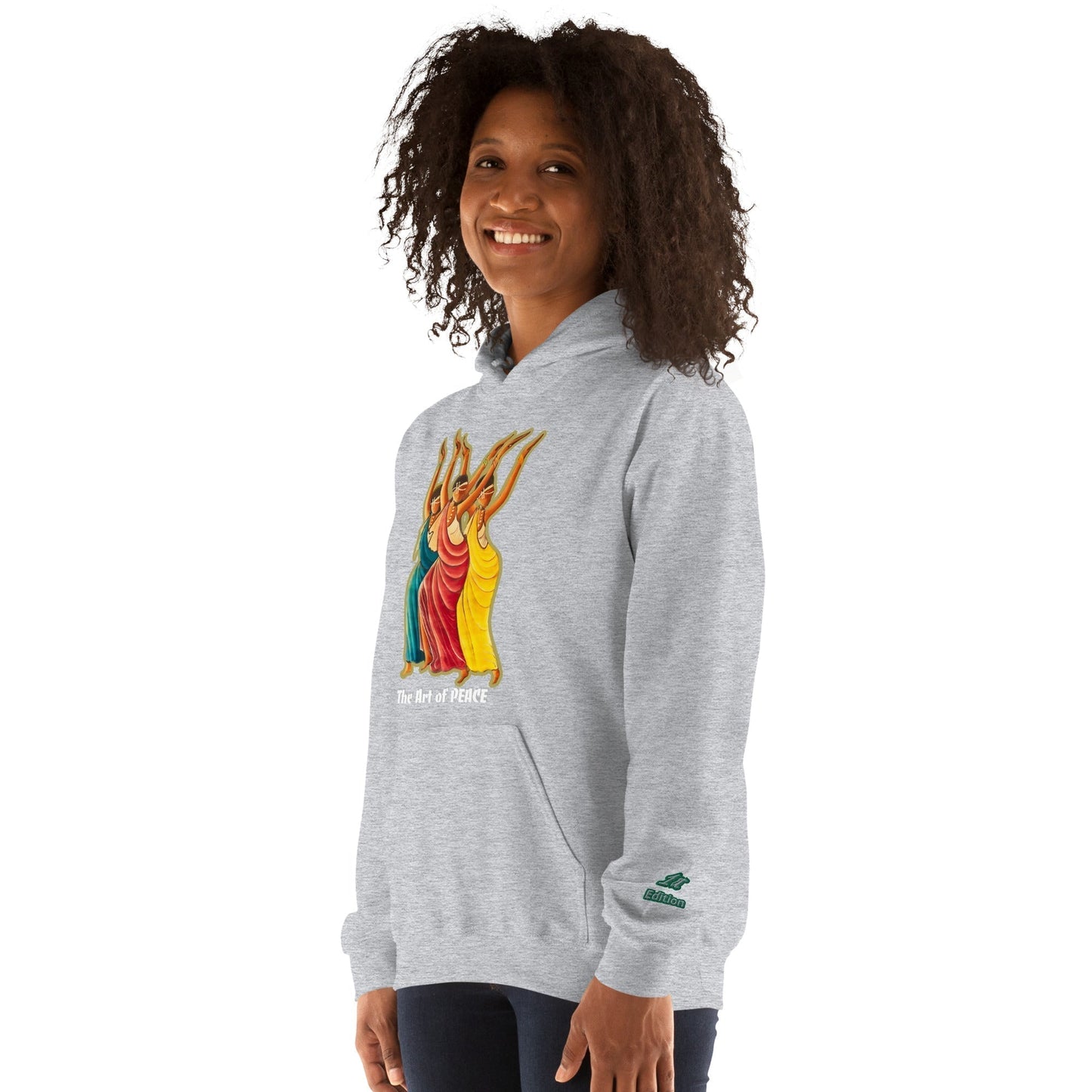 RwandaRenaissance Limited First Edition Hoodie | Amaraba Dance | Embroidered Sleeve & Neckline Logo in Sport Grey