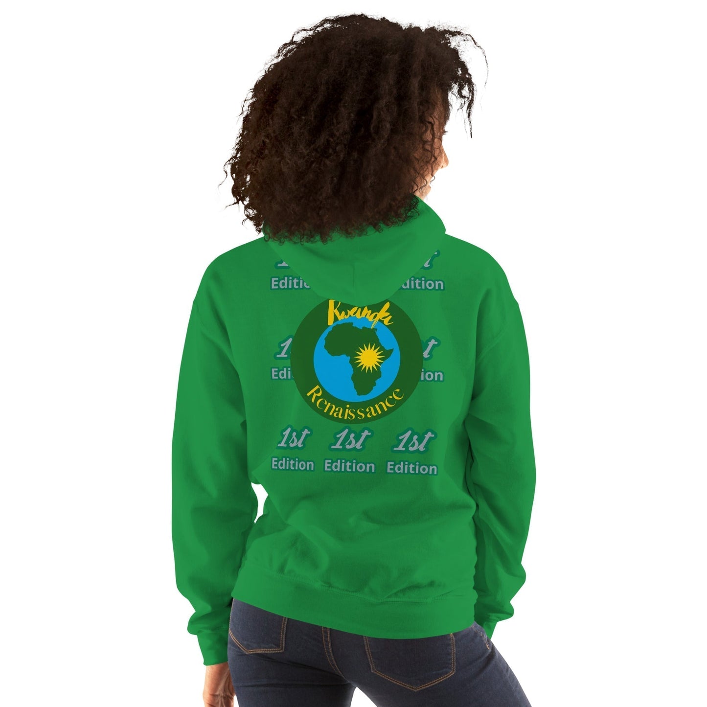 RwandaRenaissance Limited-First Edition Hoodie | Pot Makers | Embroidered Sleeves & Back Logo in Irish Green