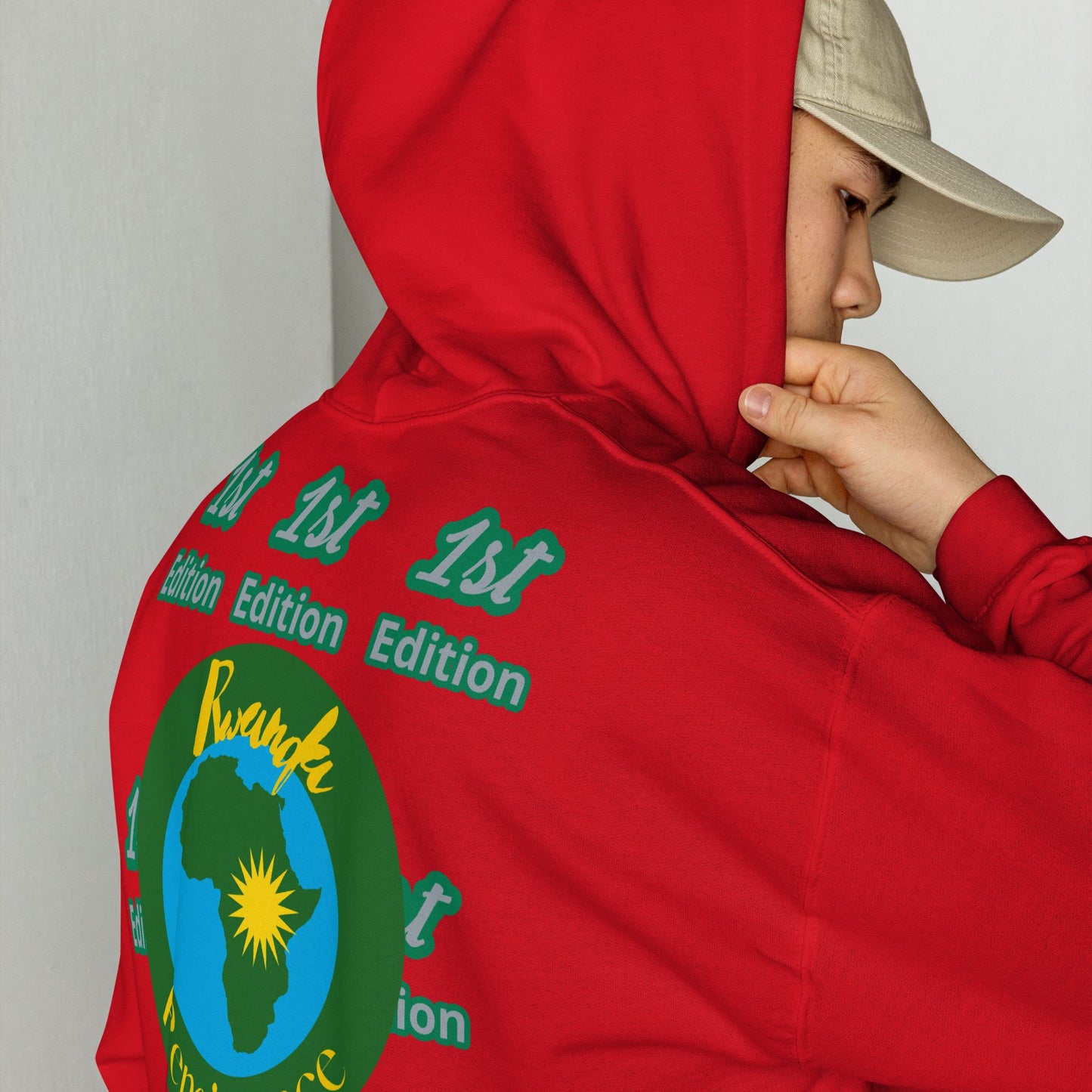 RwandaRenaissance Limited-First Edition Hoodie | Pot Makers | Embroidered Sleeves & Back Logo in Red