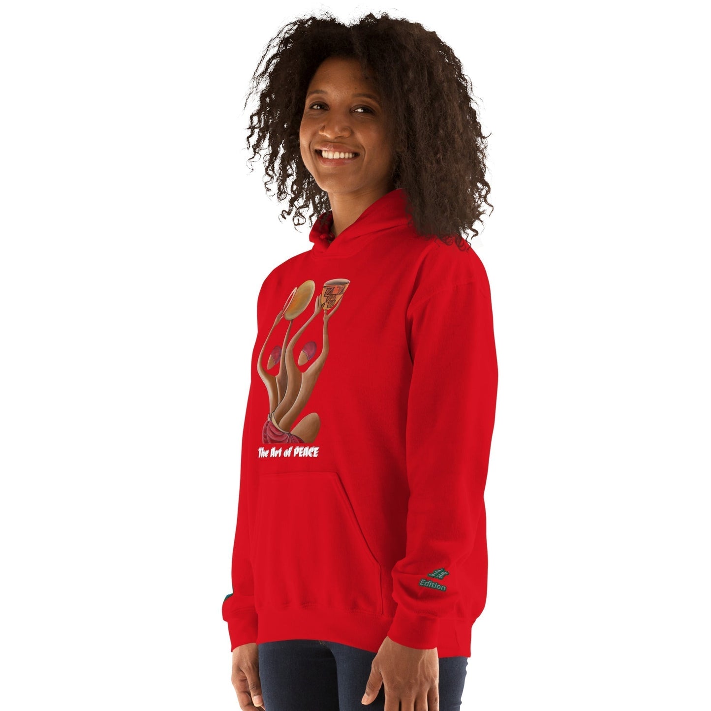 RwandaRenaissance Limited-First Edition Hoodie | Pot Makers | Embroidered Sleeves & Back Logo in Red