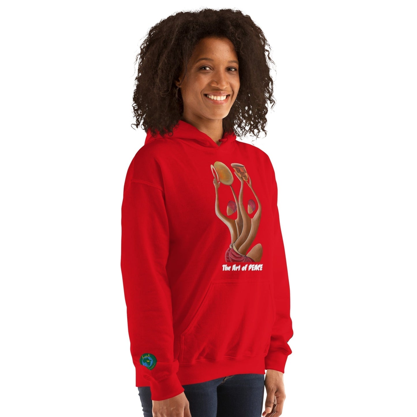 RwandaRenaissance Limited-First Edition Hoodie | Pot Makers | Embroidered Sleeves & Back Logo in Red