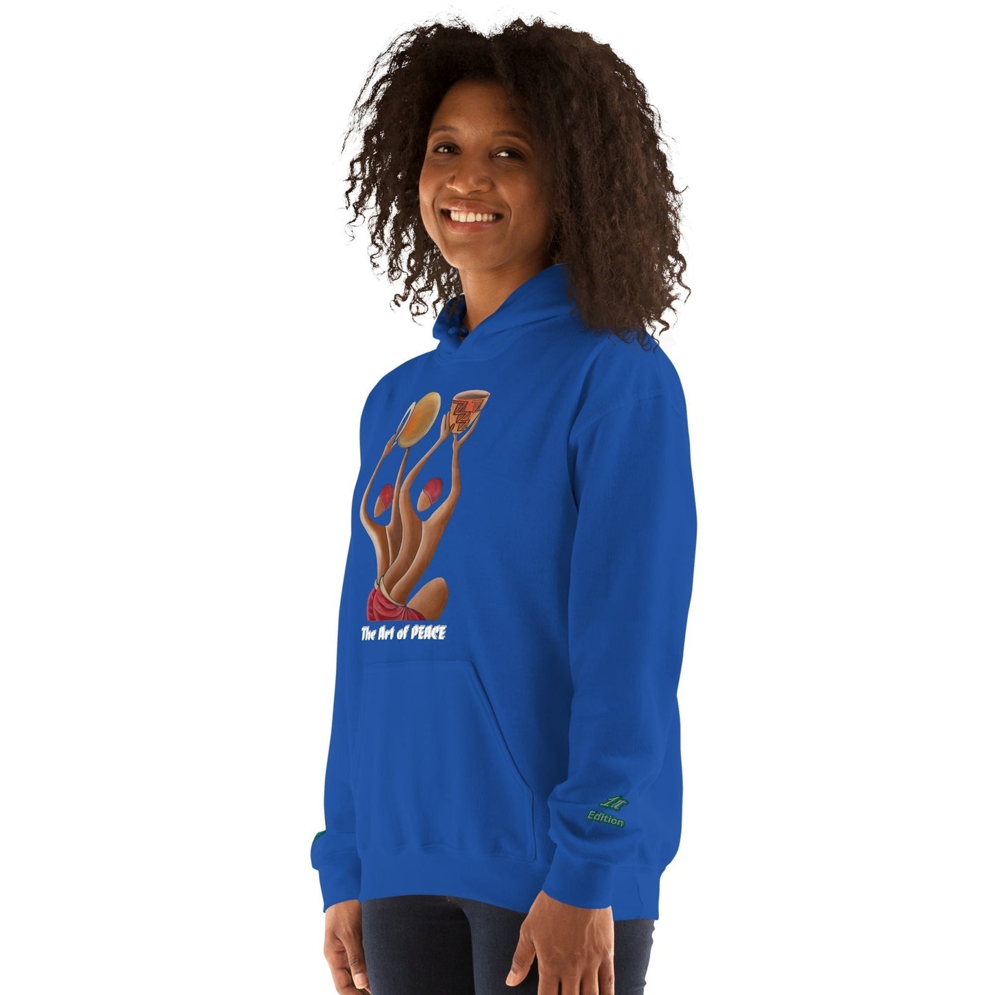 RwandaRenaissance Limited-First Edition Hoodie | Pot Makers | Embroidered Sleeves & Back Logo in Royal