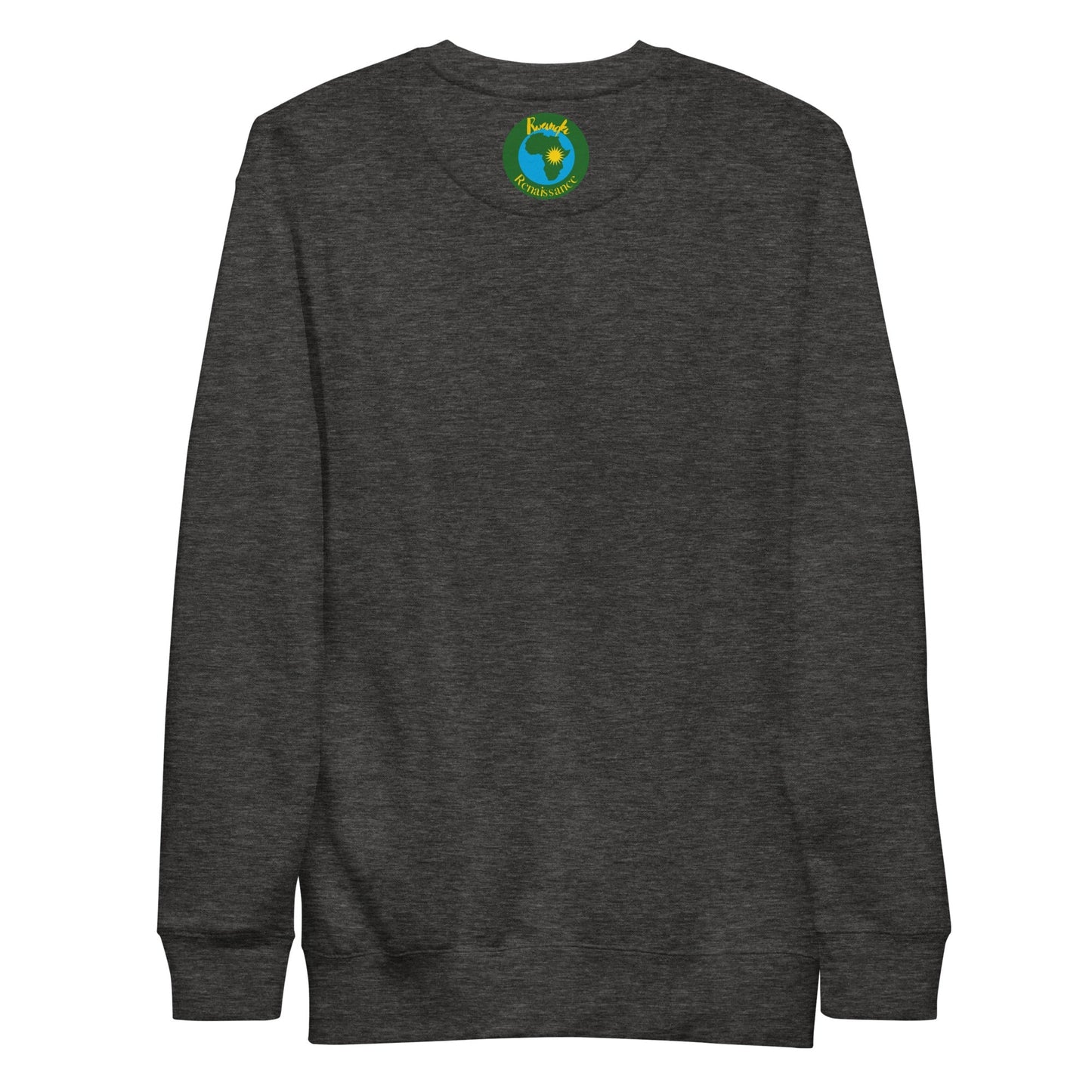 RwandaRenaissance Sweatshirt - Elegance in Motion - Amaraba Dance in Charcoal Heather