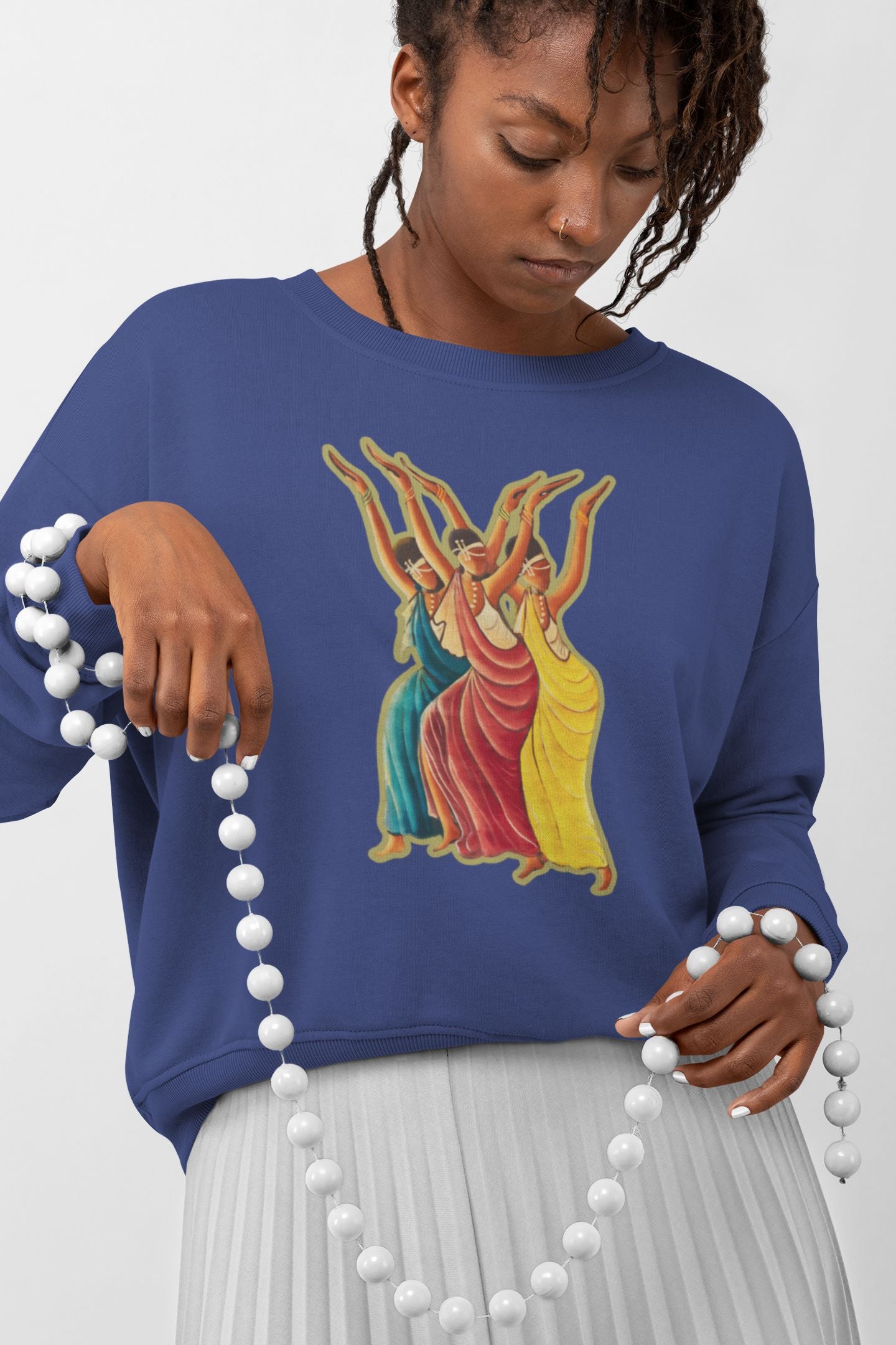 RwandaRenaissance Sweatshirt - Elegance in Motion - Amaraba Dance in Team Royal