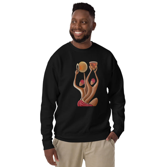 RwandaRenaissance Sweatshirt - Unity and Peace - Pot Makers in Black