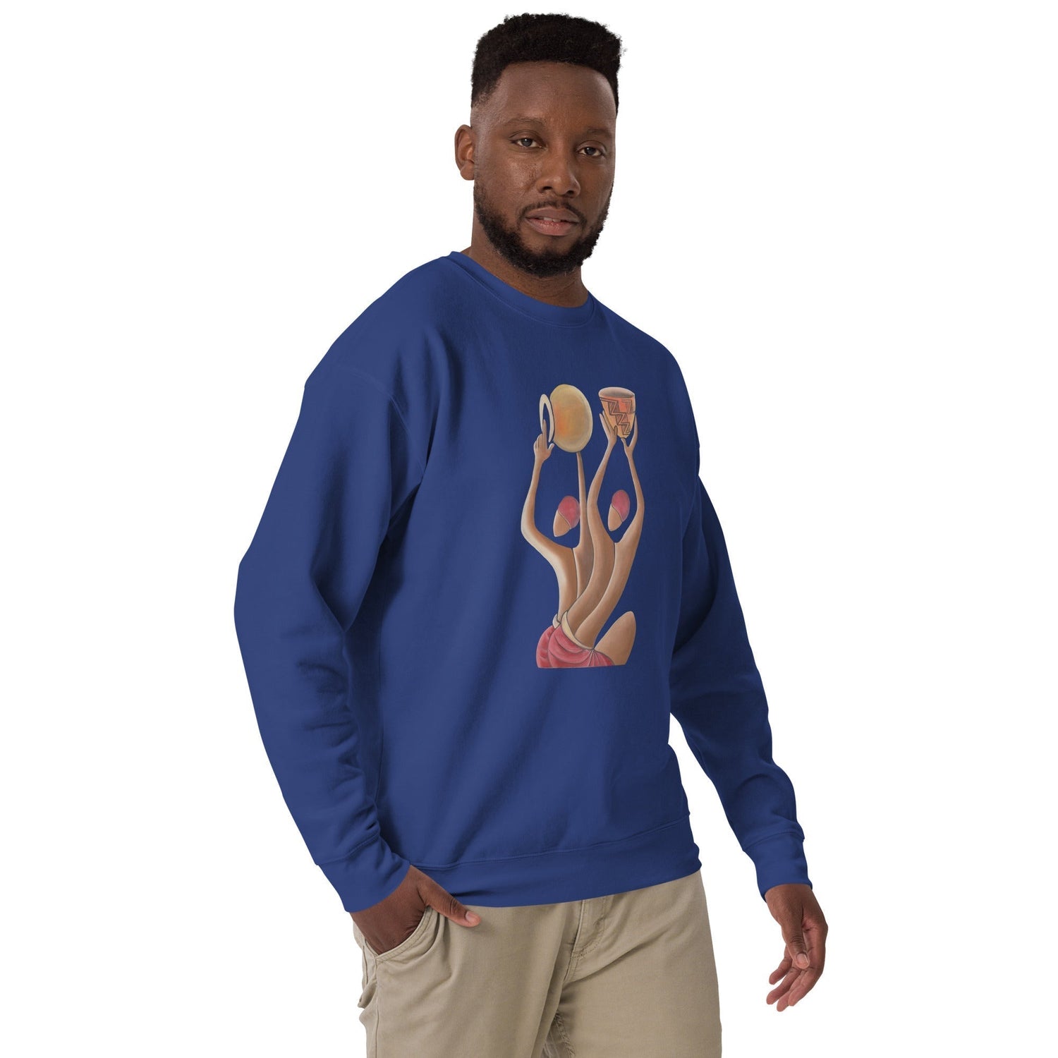 RwandaRenaissance Sweatshirt - Unity and Peace - Pot Makers in Team Royal